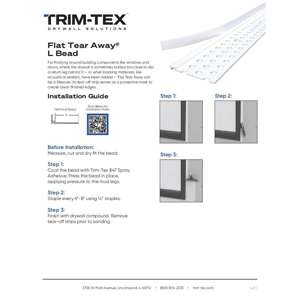 Preview of Flat Tear Away L Bead Installation Guide